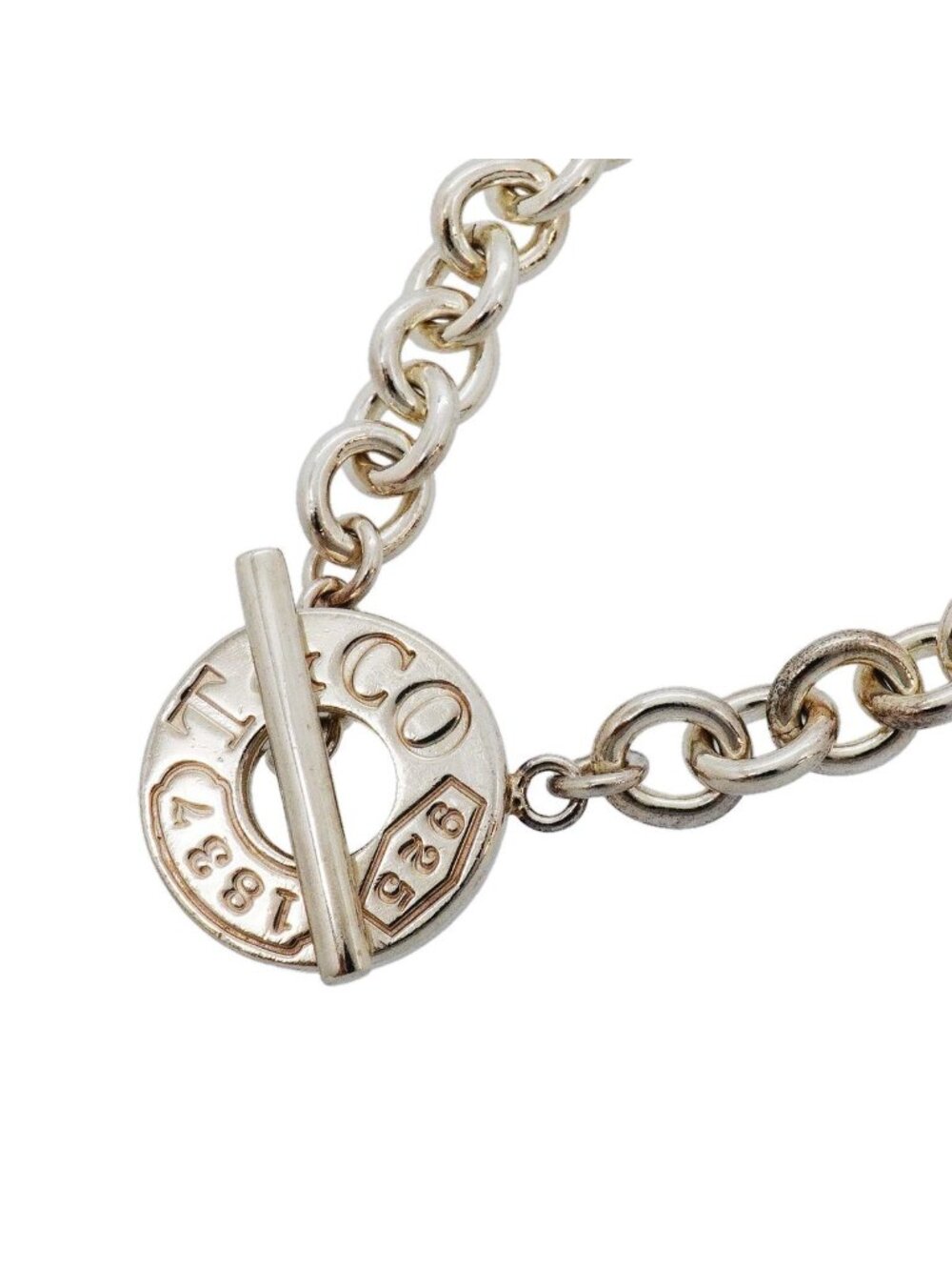 Tiffany & Co Necklace 1837 Toggle 925 Sterling Silver